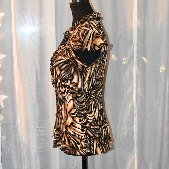 East 5th Animal Print Blouse Size S - Picture 2 of 9